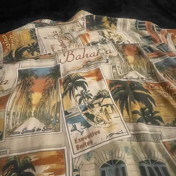 Tommy Bahama Las Vegas Casino Strip Silk Camp Shirt - Picture 7 of 7